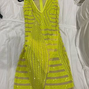 Neon Yellow Mini Dress